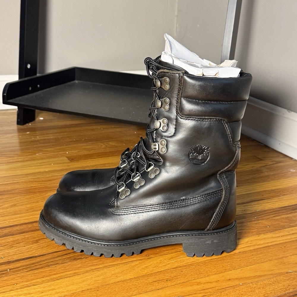 Timberland 40 Below Super Boot Black Horween Leather 8 Inch Mens 9 6568A